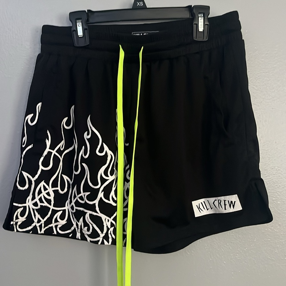 SOLD KILL CREW black and neon green ORIGINAL shorts